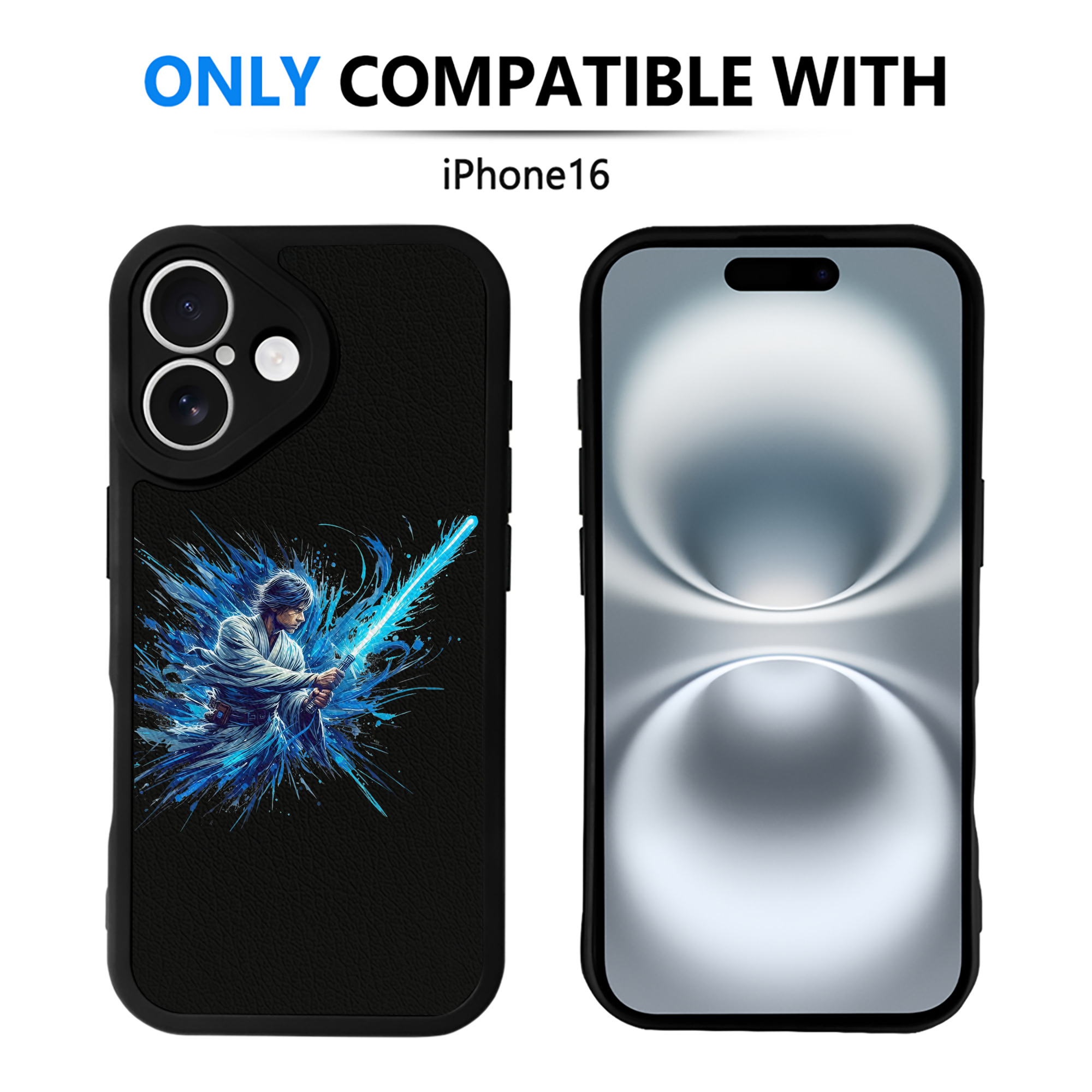 （画像用） スター・ウォーズ Star Wars 【iPhone 16シリーズ対応】シリコンスマホケース（レザー調） 材質：シリコン